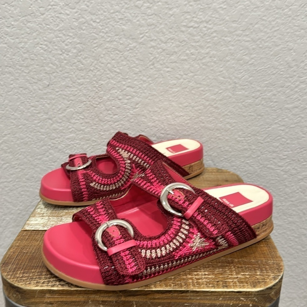 Dolce Vita Ralli Crochet Slide Sandals Pink Size 7.5 - Picture 4 of 7